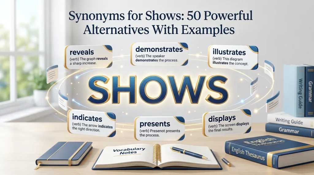 Synonyms for Shows